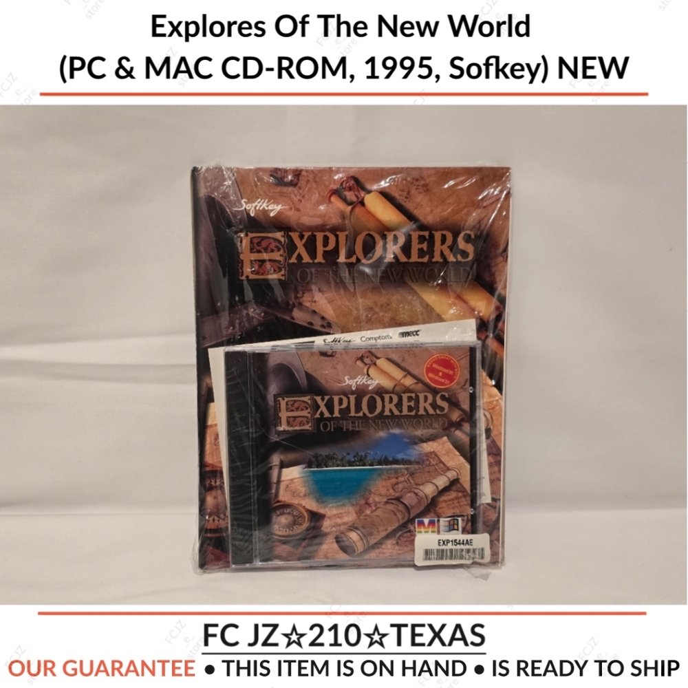 Explores Of The New World (PC & MAC CD-ROM, 1995, Sofkey) NEW